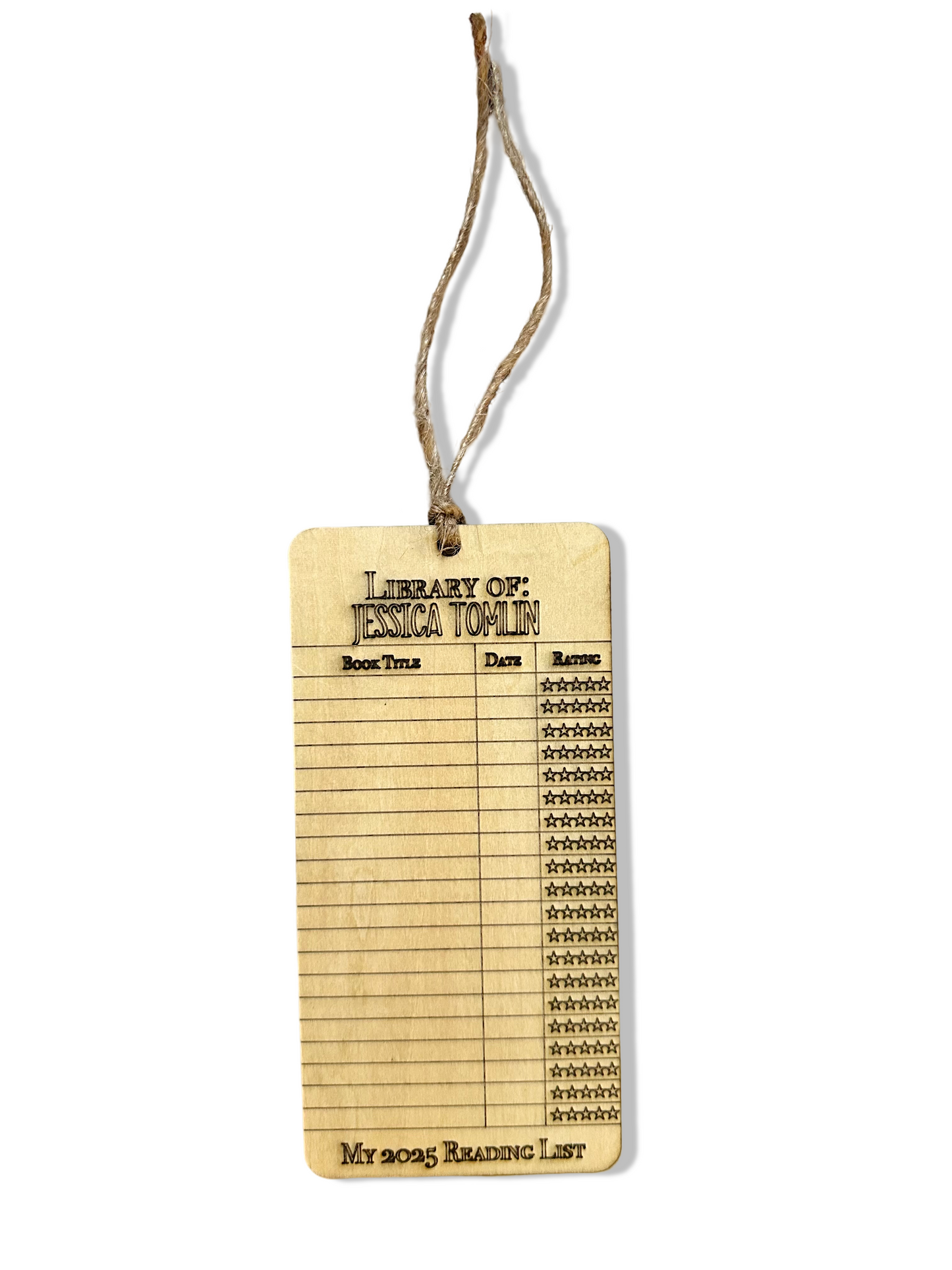 Personalized Wood Bookmark